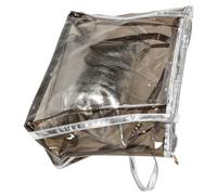 GRIRIW Borsa Tote con Lettere Stampate in Pvc Trasparente, Borsa a Mano a Tracolla, Stile Fashion, per Stadio e Palestra,