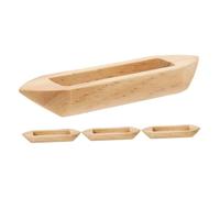GRIRIW Canoa in Legno in Miniatura da 4 Pezzi: Modelli per Decorazioni Domestiche A Tema Nautico E Progetti Fai da Te per Ufficio, Soggiorno E Scrivania.