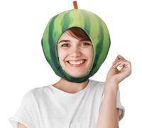 GRIRIW Cappello a Forma di Anguria Verde in Peluche e PP Cotton, Cappello da Travestimento, Non Facile da Far Cadere, per Carnevale e Mascherate