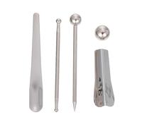 GRIRIW Caulking Tool e Grout Scraping off Tool, Set di 5 Pezzi in Lega Argento, per Pulisci Piastrelle e Fughe in Bagno e Cucina, Attrezzi Piastrellista Professionale