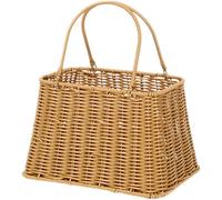 GRIRIW Cesta la Spesa Intrecciata a Mano in Stile Rurale, Resistente in Pp e Ferro, Comoda la Conservazione di Frutta e Fiori, per Matrimoni Primaverili
