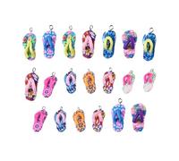 GRIRIW Charm Casuale in Ciabatta Argilla Forma a Morbida 20 Pezzi di e Fai Te, Accessori Estive Creative Colore per Ciondoli Bracciali Vacanze Decorazioni