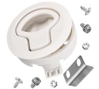 GRIRIW Chiusura a Scatto Chiavistello Rotondo Bianco per Portello Marino e Portellone Camper, Maniglia per Mobili Struttura Robusta Resistente alle Intemperie, Accessorio Esterno