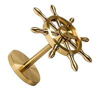 GRIRIW Decorazione Marina Ottone Timone Per Scrivania Stile Mediterraneo Accessorio Vintage Per Casa e Festa Tema Mare