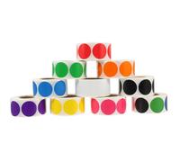 GRIRIW Etichette Adesive Rotonde Colorate Codice a Colori, 10 Pezzi da 500 Pezzi Ciascuno, Facili da Usare, Adesivi Autoadesivi per Ufficio e Scuola Colore Casuale