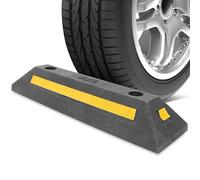 GRIRIW Ferma Ruote in Gomma Antiurto Nastro Riflettente, Blocco di Parcheggio per Auto e Camion, Indicatore di Arresto per Garage e Vialetti Pellicola Luminosa