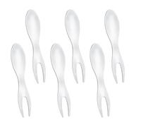 GRIRIW Forchette per Frutta in Acciaio Inox 304 Set da 6 Pezzi Forchette Piccole Riutilizzabili per Antipasti Dessert e Cocktail per Picnic Feste e Degustazioni