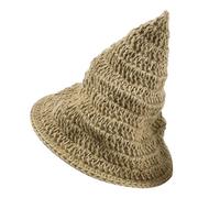 GRIRIW Handmade Jute Rope Lampshade Boho Style Witch Hat Shape Small Pendant Light Cover Natural Rustic Decor For Table Lamps