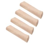 GRIRIW Manico per Coltello da Cucina in Legno Naturale, Set 4 Pezzi Impugnatura di Ricambio per Coltello Giapponese e Taglierino Sashimi, Accessori Fai da Te per Utensili Cucina