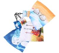 GRIRIW Panno Microfibra per Pulizia delle Lenti e Schermi Set da 3 Pezzi Portachiavi Decorativo Leggero e Tascabile per Computer e Fotocamere