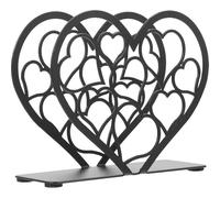 GRIRIW Porta Tovaglioli da Cena in Ferro Nero a Forma di Cuore Distributore di Tovaglioli Decorativo per Matrimonio e Casa Organizer da Tavolo Riutilizzabile per Ristoranti e Hotel