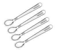GRIRIW Sbattitore per Uova Manuale in Acciaio Inossidabile 4 Pezzi Frusta a Molla Portatile per Montare Panna Sciroppo e Salse Utensile da Cucina per Miscelare e Mescolare Rapidamente