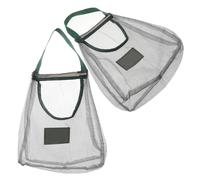 GRIRIW Set 2 Sacchetti di Rete per Frutta e Verdura da Appendere, Borsa a Rete Traspirante per Cipolle e Aglio, Organizer Salvaspazio per Cucina e Dispensa