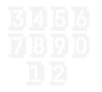 GRIRIW Set 2 Stencil Facili da Allineare e Stendere Numeri Riutilizzabili in Pet per Pittura Indirizzi Cassette Postali per Decorazioni e Segnaletica