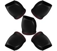 GRIRIW Set 5 Pezzi Copri Ruote per Sedia in Tpe Nero Installazione Facile e Resistente alle Crepe, Protezione per Ruote di Sedie e Mobili per DIY e Altre Occasioni