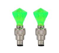 GRIRIW Set 7 Pezzi Tappi Valvola Bicicletta Luminosi Verde in Materiale Composito per Ciclismo Notturno Sicuro e Visibile Durante la Guida Notturna