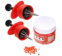 GRIRIW Set Clip Lombrichi Rossi Elastici 1,5x3 Strumenti Pesca Robusti per Esche Sospese Attrezzi da Pesca Multifunzione per Mani Pulite e Uso Comodo all’Aperto