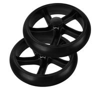 GRIRIW Set di 2 ruote per carrello della spesa in PU e metallo nero, progettate per facilitare la salita delle scale e uso quotidiano