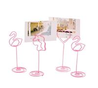GRIRIW Set di 24 Clip Messaggi in Metallo Rosa Design Creativo a Forma di Cuore per Casa e Matrimonio, Resistenti e Perfette come Segnaposti o Porta Memo