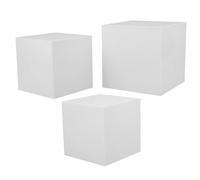GRIRIW Set di 3 Scatole Espositive a Forma di Cubo in Acrilico Trasparente Design Multifunzionale e Pratico per Esposizione in Cucina e Bagno