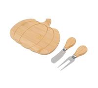 GRIRIW Set Taglieri in Bambù a Forma di Zucca per Formaggi e Salumi Piccolo Tagliere Portatile per Snack Autunnali Vassoio per Servire Snack per Feste di Halloween e Ringraziamento