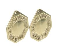 GRIRIW Specchio Bagua Cinese in Rame 5 Cm Convesso, Ornamento Esorcistico Da Parete, Decorazione Feng Shui Per Casa e Ufficio, Set Da 2 Pezzi