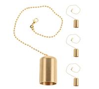 GRIRIW Spegnicandele in Ottone Piccolo a Campana 4 Pezzi, Copertura Spegni Candela con Catena, Accessori per Candele Vintage per Spegnimento Sicuro e Manutenzione Stoppino, per Casa