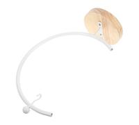 GRIRIW Supporto per Ornamenti a Forma di G in Ferro con Base in Legno Bianca, Espositore Sospeso per Decorazioni Casa e Matrimoni, Portavaso per Piante Aeree 12-20 Cm, Utilizzo