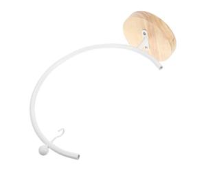 GRIRIW Supporto per Ornamenti a Forma di G in Ferro con Base in Legno Bianca, Espositore Sospeso per Decorazioni Casa e Matrimoni, Portavaso per Piante Aeree 12-20 Cm, Utilizzo