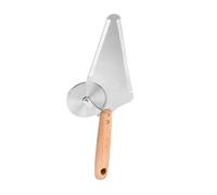 GRIRIW Tagliapizza e in Acciaio con Seghettata Sicura Manico Ergonomico per Torta Pane e Pizza Utensile da Cucina Multifunzionale