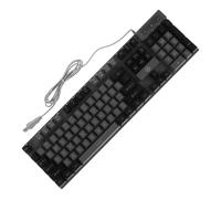 GRIRIW Tastiera Meccanica da Gioco Rgb 104 Tasti, Cavo 1, 4m Nero | Abs Resistente, Copritasti Antiusura, Retroilluminazione Colorata, Supporto Pieghevole, Uso su Computer