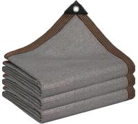 Gris3.5 x 4.2 mRete-Ombreggiante-Telo-Esterno Con Occhielli Resistente Ai Raggi UV Vela Ombreggiante, per Giardino/Pergola/Serra/Balcone/CortileGrigio