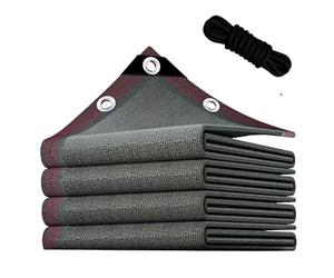 Gris5.1 x 5.4 mRete ombreggiante per esterni, facile da appendere, resistente rete solare da giardino, per la casa, il patio, il balcone, le piante, il pollaio, l'allevamento del bestiameGrigio