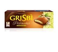 Grisbì Crema Pistacchio - Biscotti di Croccante Pasta Frolla, Ripieni di Morbida Crema al Pistacchio, Confezione da 9 Biscotti, 150 gr