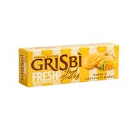 Grisbì Fresh Mango e Cioccolato Bianco Mood Boosting 112g - Biscotti Ripieni con Morbida Crema al Mango e Cioccolato Bianco - Special Edition da Gustare Fredda