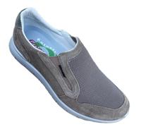 Grisport Mocassini Slipon Città Scarpe Sneaker Leggere estive in Pelle Tela Senza Lacci e Soletta memoryfoam (Fieno Vesuvio, Sistema Taglie Calzature EU, Adulto, Numero, Media, 42)