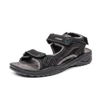 Grisport Sandali Aperti In Pelle Grigio - Uomo Scarpe Sandali