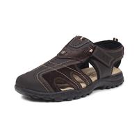 Grisport Sandali Chiusi In Pelle Marrone - Uomo Scarpe Sandali