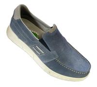 Grisport Scarpe Città Mocassini Slipon Uomo KANDOR estive in Scamosciato Senza Lacci con Inserti Traspiranti Soletta Estraibile (Blu, Sistema Taglie Calzature EU, Adulto, Uomo, Numero, Media, 45)