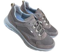 Grisport Scarpe Città Sneaker Uomo Leggere estive in Pelle e Inserti alla Moda in Mesh T8V Soletta Estraibile (grizzled veduvio, Sistema Taglie Calzature EU, Adulto, Uomo, Numero, Media, 44)