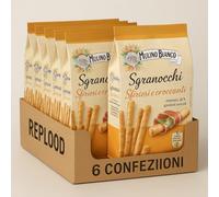 Grissini Sfiziosi e Croccanti con Mix di 8 Cereali - Snack Salato Ideale per Aperitivi, Stuzzichini e Pausa Gusto - Confezione da 6 per Mulino Bianco
