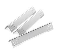 GRISUN Copertura bruciatore in acciaio inox, 40,2 cm, per Rösle Videro G3, G3-S, G3-S Nero, Vario+, diffusore di fiamma, adatto per Rösle Videro G2, G4, G6 e barbecue a gas Zanzibar, 3 pezzi di