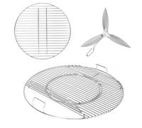 GRISUN Griglia, griglia e kit di pulizia per Weber 55,9/57,2 cm, One-Touch Silver, Bar-B-Kettle, Master-Touch e One-Touch a carbonella, adatto per Weber 8835, 7441, 7444