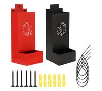 Grit Feeder, Nutrient Dispenser, Poultry Accessory, 10.24 Inches Trough Design, Durable Coop Attachment, 2 Pieces Set, for Indoor Outdoor Use, Backyard, Farm, Ranch, Small Pasture Flock