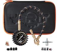 Grit Performance Manometro per pneumatici per auto con custodia in schiuma personalizzata, tappi cromati e strumento di riparazione del nucleo della valvola - manometro rapido, pneumatici 4x4