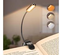 Gritin 11 LEDs Luce per Lettura Libri a Letto, Lampada Luce da Lettura per Libro Ricaricabile con Clip, 3 Temperature di Colore, 3 Livelli di Luminosità Lampada per Leggere Notturna per Lettori