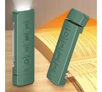 Gritin Luce da Lettura per Libri a Letto con Torcia, 1000mAh Lunga Durata | 7 LED Full Spettro per Occhi,6 Colori e 6 Luminosità Regolabile,Memoria Smart,160+h Lampada da Lettura-Verde Scuro