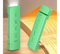 Gritin Luce da Lettura per Libri a Letto con Torcia, 1000mAh Lunga Durata | 7 LED Full Spettro per Occhi,6 Colori e 6 Luminosità Regolabile,Memoria Smart,160+h Lampada da Lettura-Verde Orchidea