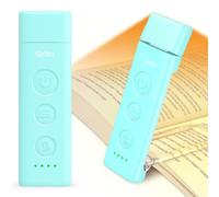 Gritin Luce per Lettura Libri a Letto, 7 LED con Clip Ricaricabile | 3 Temperature di Colore, 5 Luminosità & Oscuramento Continuo, Luce Libro Notturna per Amanti dei Libri - Blu
