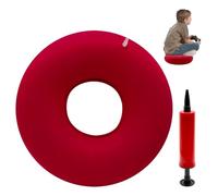 Griwuut Cuscino gonfiabile a ciambella da 40 cm, con pompa a mano, morbido anello per alleviare la pressione mentre si è seduti o sdraiati, cuscino d'aria da viaggio per sedia, auto, casa o supporto